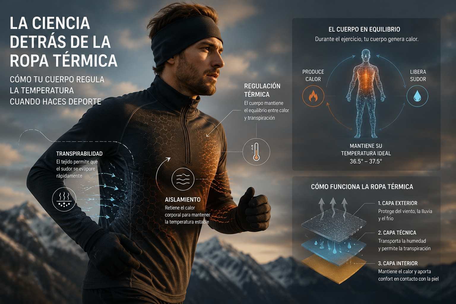La ciencia detrás de la ropa térmica: cómo tu cuerpo regula la temperatura cuando haces deporte